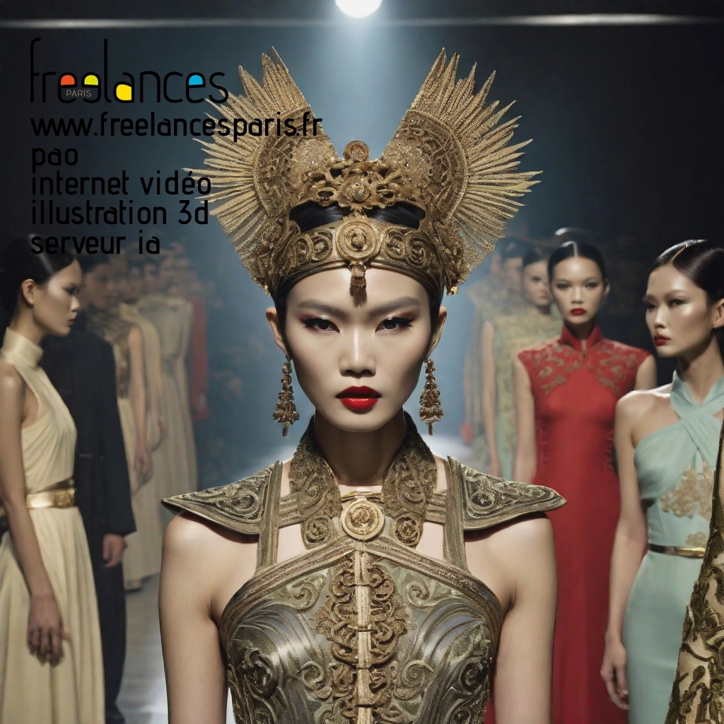 Pao mise en page internet vidéo illustration 3d serveur IA générative AI freelance paris studio de création magazines ldgm62u0